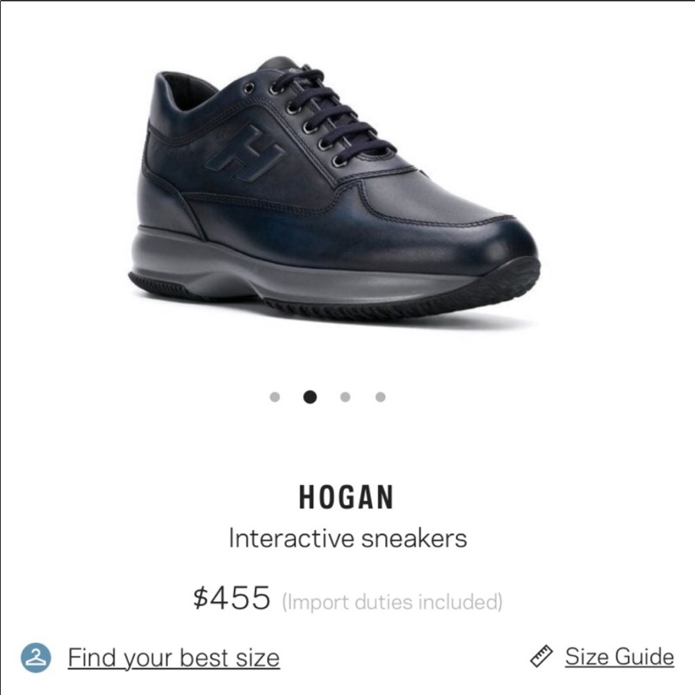 Blue Hogan Sneakers Genuine Leather Sz 43
